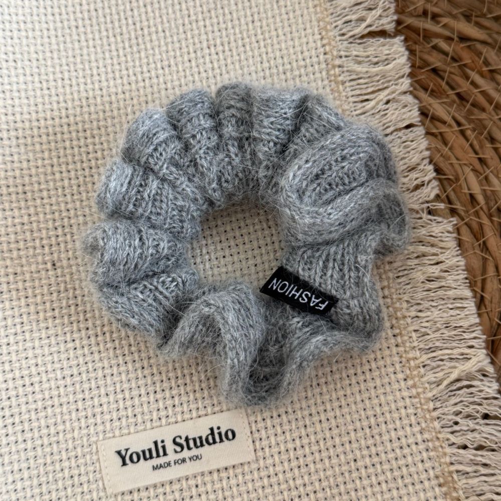 Simple Series Daily Stripe Mixed Color Woven Polyester Scrunchies 