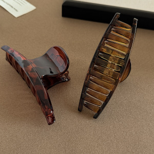 Simple Series Retro Solid Color Leopard Print Gradient Color Resin Hair Claws h5 Picture3