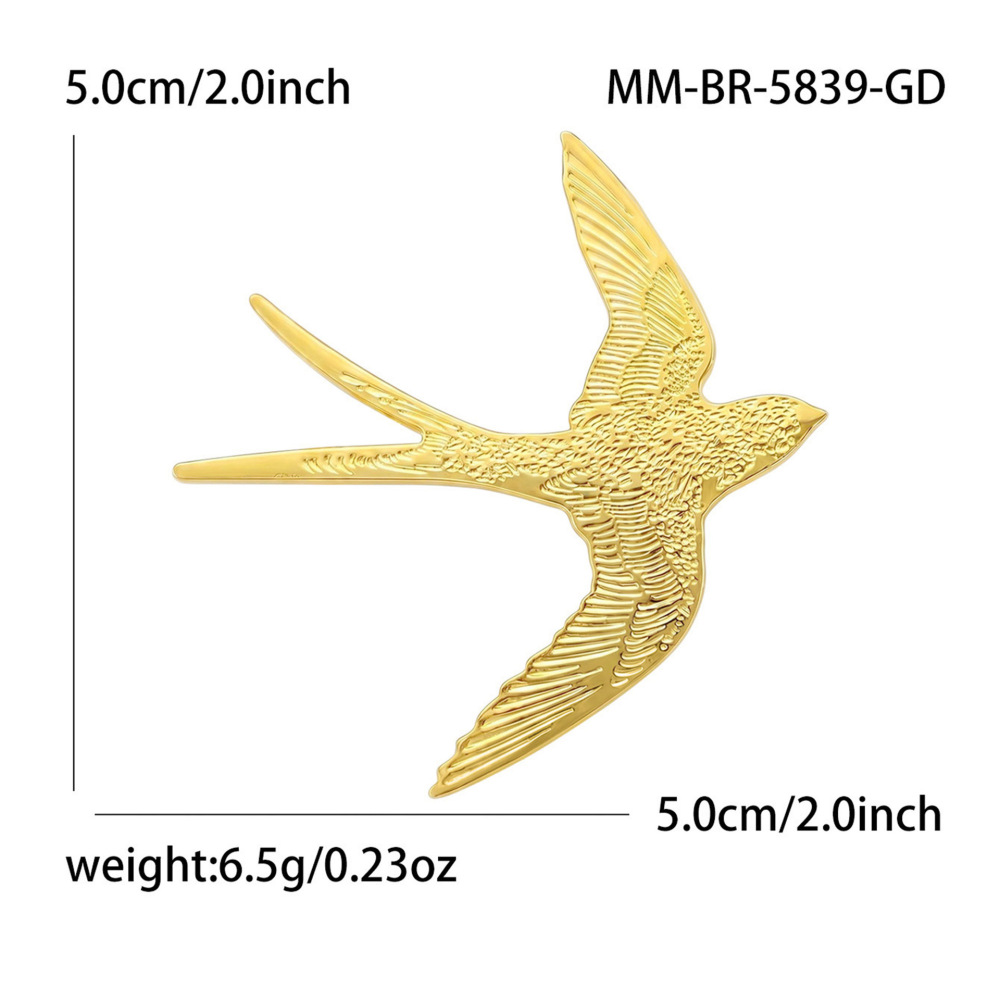 Simple Series Daily Birds Metal Brooches