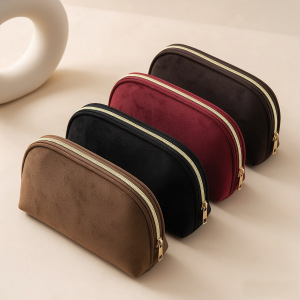 Simple Solid Color Suede Women's Makeup Bags h5 Picture4