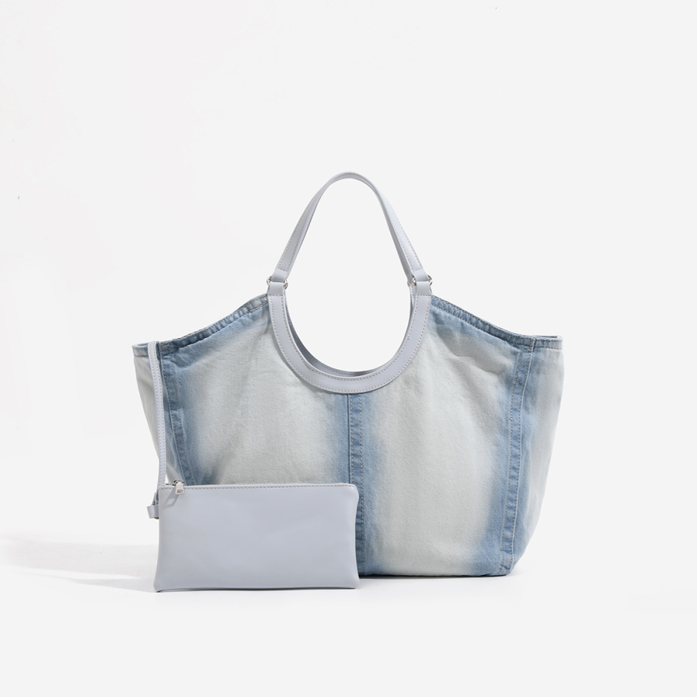 Casual Style None Solid Color Gradient Color Cotton Women's Tote Bags 