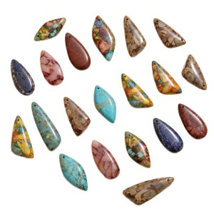 Classic Series Diy Irregular Shape Gradient Color Natural Stones Women's Pendants h5 Picture5