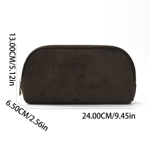 Simple Solid Color Suede Women's Makeup Bags h5 Picture5