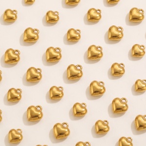 Simple Series Diy Heart Stainless Steel Waterproof Gold Color Women's Pendants h5 Picture3