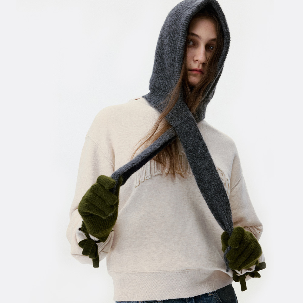 Simple Series Daily Solid Color Wool Polyester Blend Earflap Hat Picture3