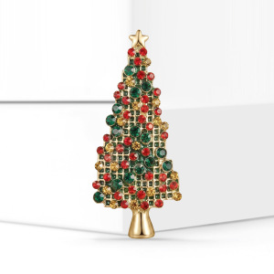 Luxurious Series Retro Christmas Metal Rhinestone Brooches h5 Picture2