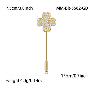 Simple Series Elegant Clover Metal Brooches h5 
