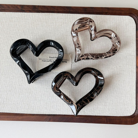 Simple Series Daily Heart Effen Kleur Acryl Haarclips 2