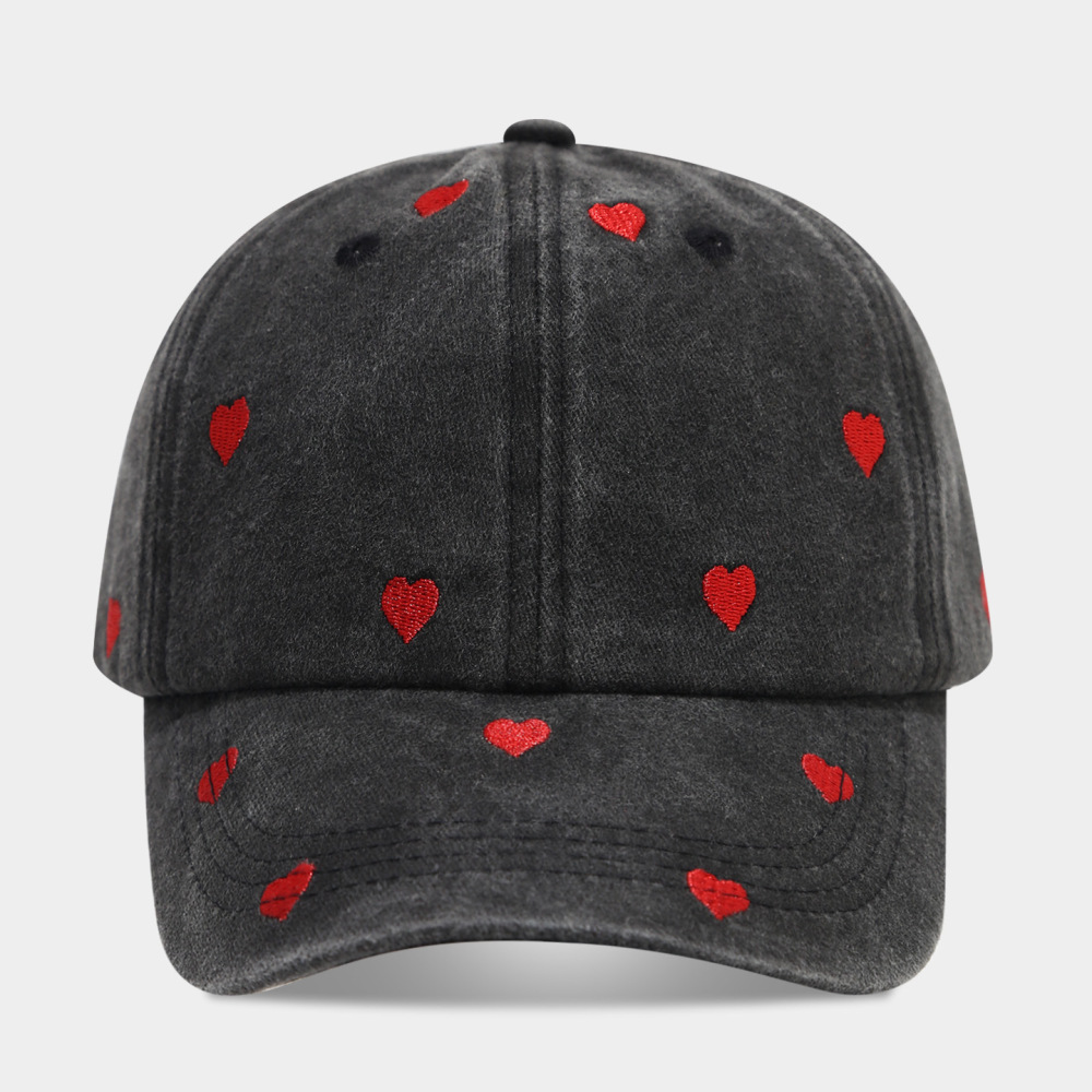 Simple Series Casual Heart Solid Color Cotton Baseball Cap 