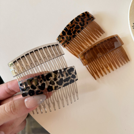 Haarkämme Aus Acetat Mit Retro-Leopardenmuster Der Simple-Serie 2