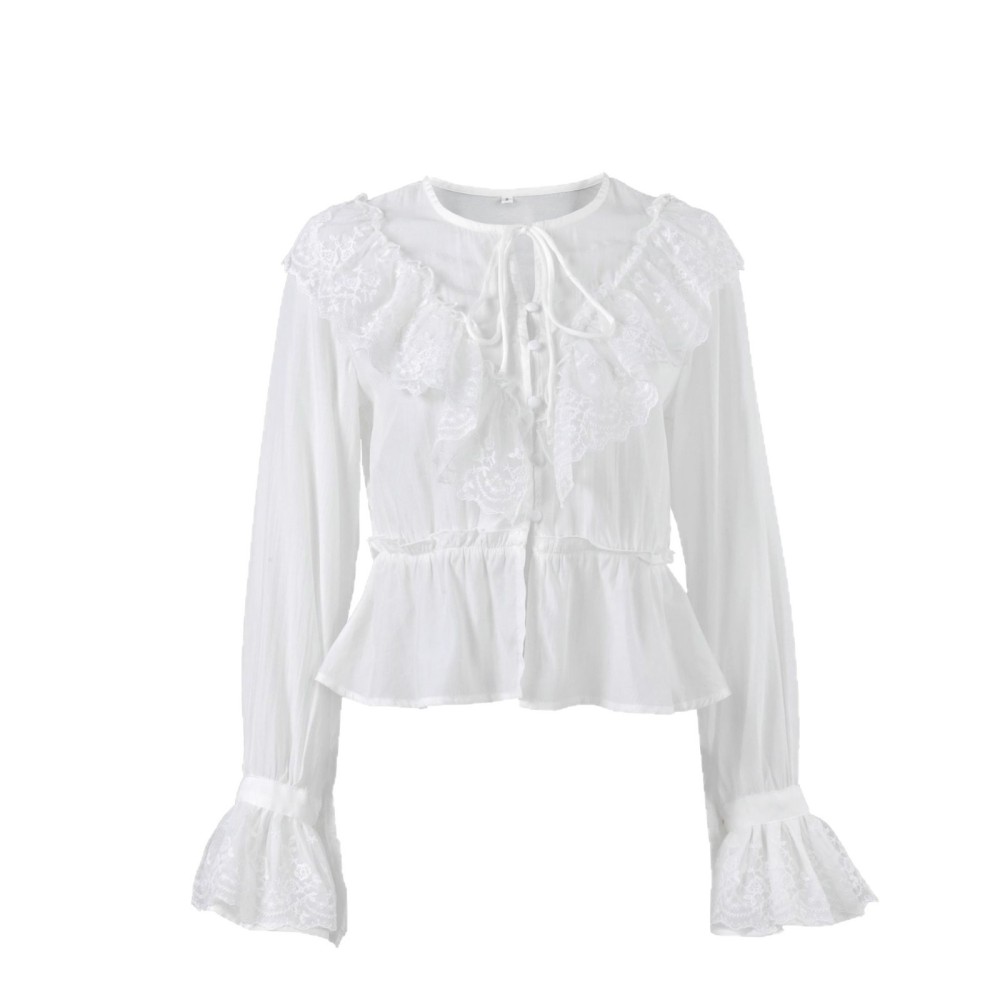 Solid Color Exquisite Jacquard Waist-Tied Short Coat h5Picture5