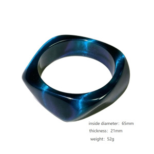 Simple Gradient Color Resin Women's Bangles h5 Picture5