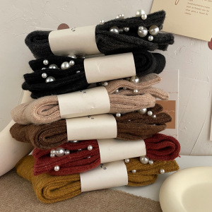 Women's Elegant Solid Color Mid-Calf Socks h5 Picture3