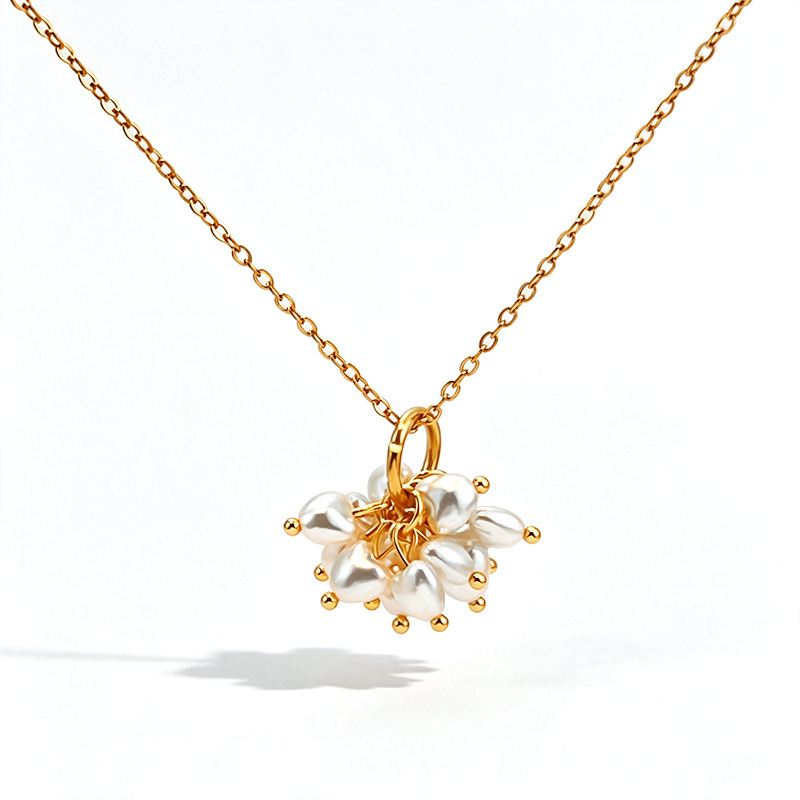 Luxurious Series Elegant Circle Stainless Steel Waterproof Gold Color Women's Jewelry Sets h5Picture5