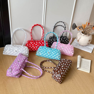 Y2K Style Metal Hardware Pvc / Transparent Solid Color Polka Dots Pvc Women's Square Handbags h5 Picture3