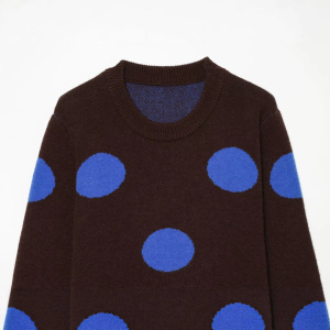 Retro Polka Dots Loose Fit Knitted Jumper h5 Picture3