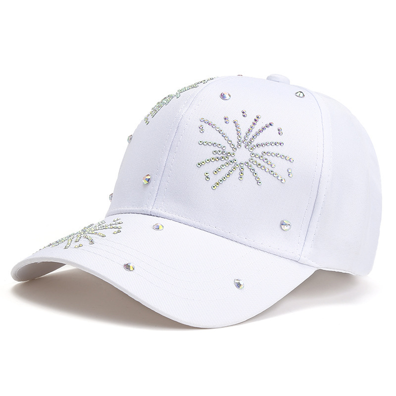 Gorra De Béisbol De Algodón De Color Liso Con Estampado Floral Sencillo De La Serie Luxurious 