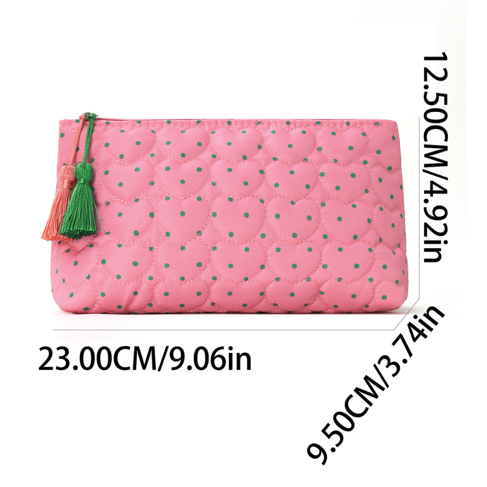 Simple Series Casual Polka Dots Tassel Polyester Makeup Bags Picture6