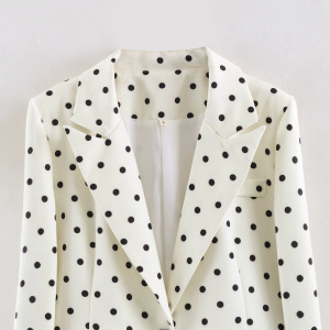 Elegant Polka Dots Button Slim Fit Jackets & Coats h5 Picture3