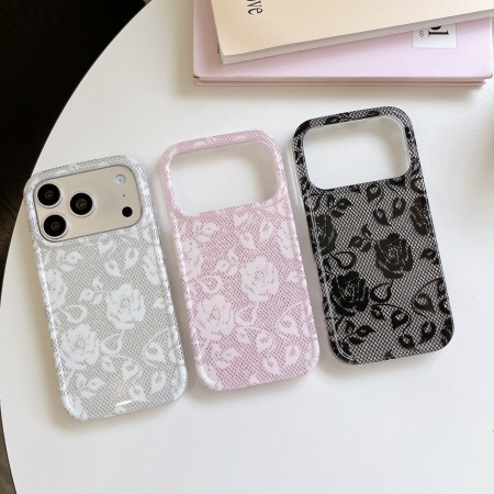 Simple Flower Lace Rose Phone Cases 2