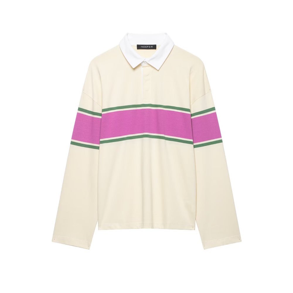 Casual Stripes Straight Long Sleeve Tops h5Picture5