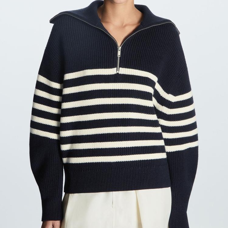 Casual Stripes Straight Acrylic Knitted Jumper h5Picture3