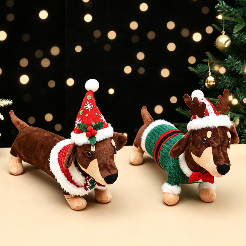Cute Christmas Sausage Dog Doll Picture3