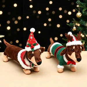 Cute Christmas Sausage Dog Doll h5 Picture3