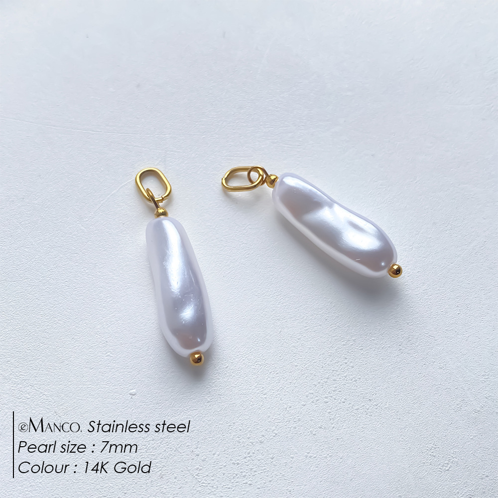 Simple Series Diy Irregular Shape Stainless Steel Waterproof   Gold Color  Women's Pendants Picture3