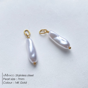 Simple Series Diy Irregular Shape Stainless Steel Waterproof   Gold Color  Women's Pendants h5 Picture3