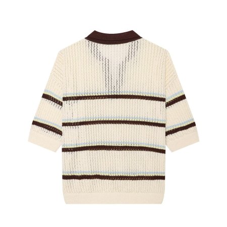 Urban/Office Stripes Cutout Regular Knitted Jumper 2