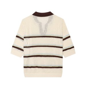 Urban/Office Stripes Cutout Regular Knitted Jumper h5 Picture2