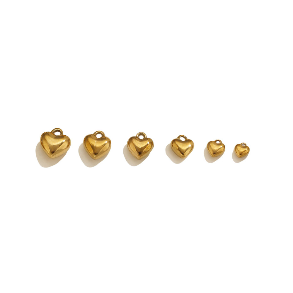Simple Series Diy Heart Stainless Steel Waterproof Gold Color Women's Pendants h5Picture5