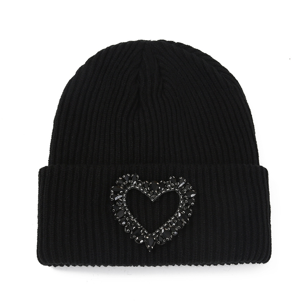 Luxurious Series Daily Heart Solid Color Polyester Beanie