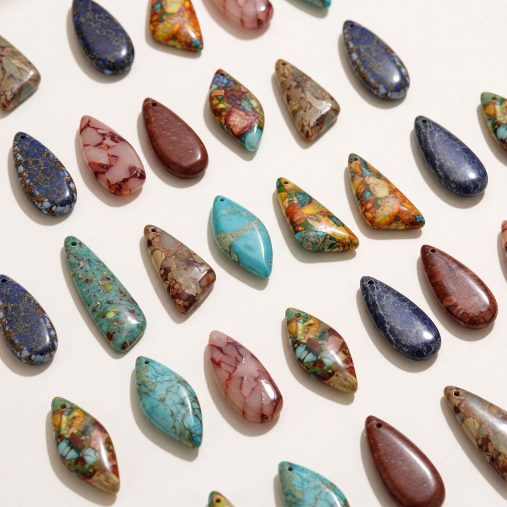 Classic Series Diy Irregular Shape Gradient Color Natural Stones Women's Pendants h5Picture3