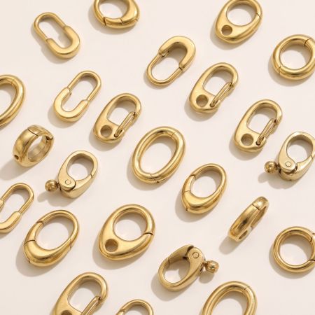 Simple Series Diy Irregular Shape Stainless Steel Waterproof   Gold Color  Links & Connectors