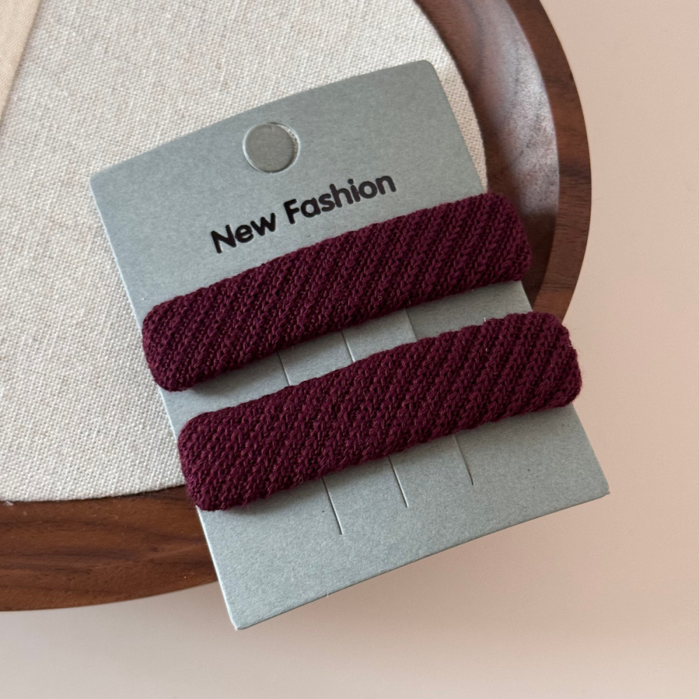 Simple Series Daily Solid Color Fabric Hair Clips 