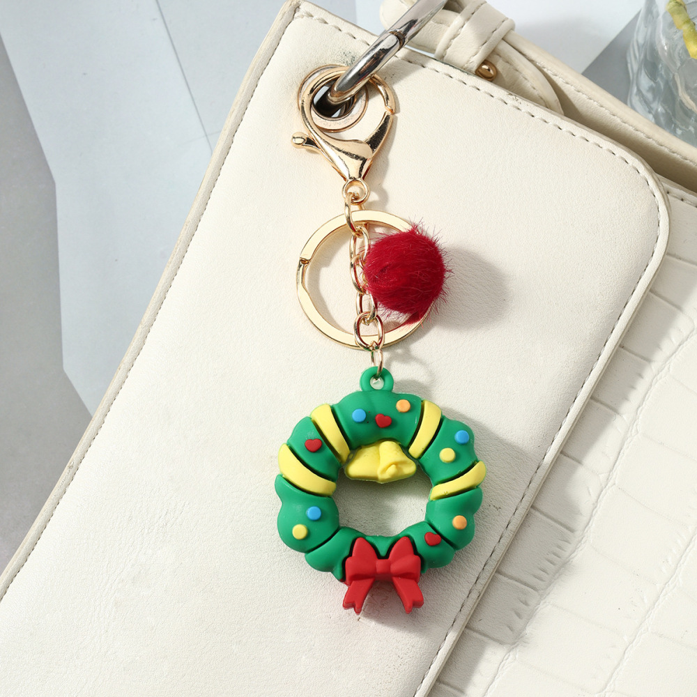 Simple Series Daily Animal Christmas Mixed Color Alloy Keychain h5Picture4