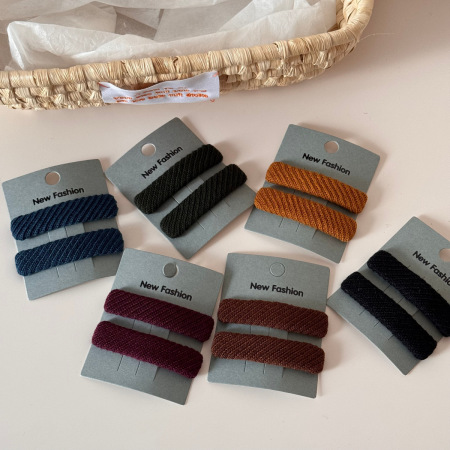 Simple Series Daily Solid Color Fabric Hair Clips