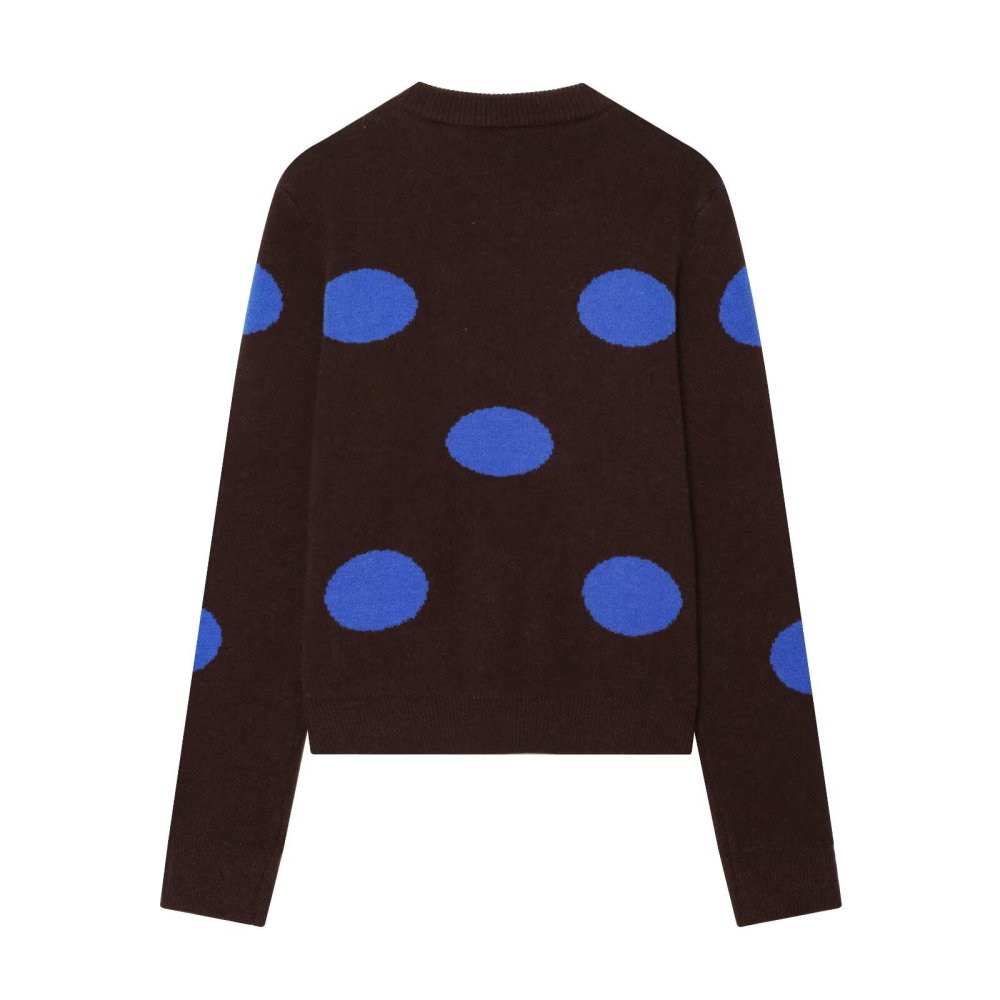 Retro Polka Dots Loose Fit Knitted Jumper h5Picture2