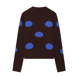 Retro Polka Dots Loose Fit Knitted Jumper h5 Picture2
