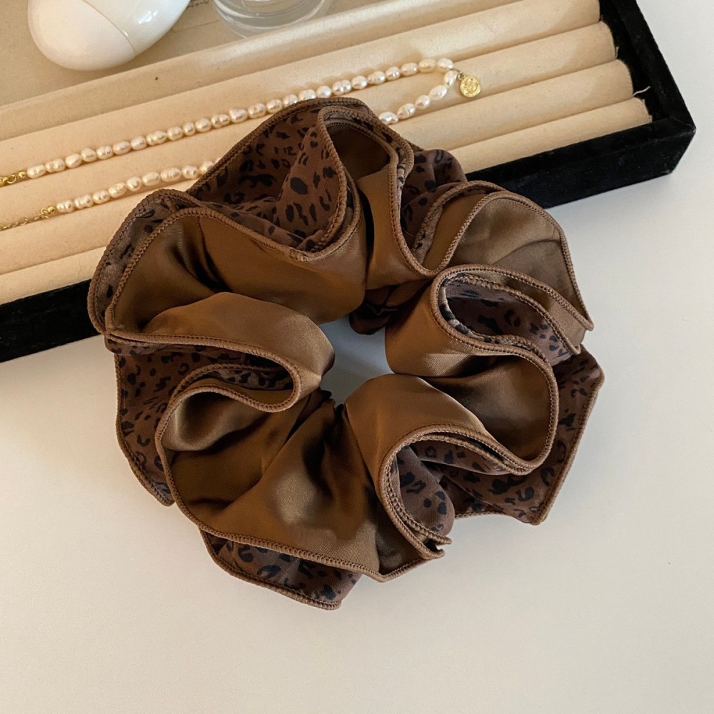 Elastici Per Capelli In Poliestere Con Stampa Leopardata Retrò Della Serie Simple 