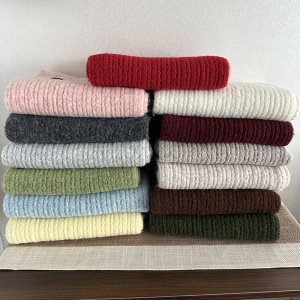 Simple Series Daily Solid Color Wool Polyester Blend Winter Scarves h5 Picture4
