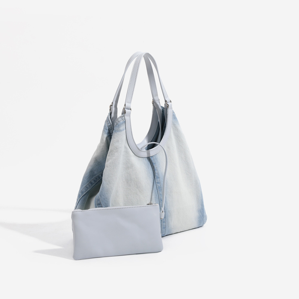 Casual Style None Solid Color Gradient Color Cotton Women's Tote Bags Picture2