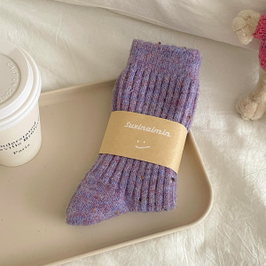 Women's Basic Portrait Mid-Calf Socks h5