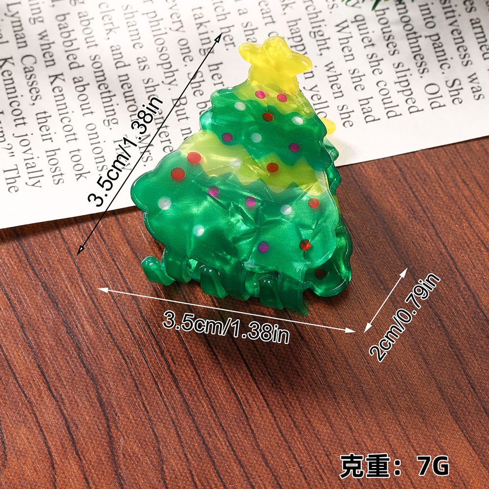 Ethnic Series Cute Cartoon Christmas Acrylic Hair Claws h5Picture5