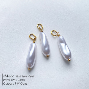 Simple Series Diy Irregular Shape Stainless Steel Waterproof   Gold Color  Women's Pendants h5 Picture5