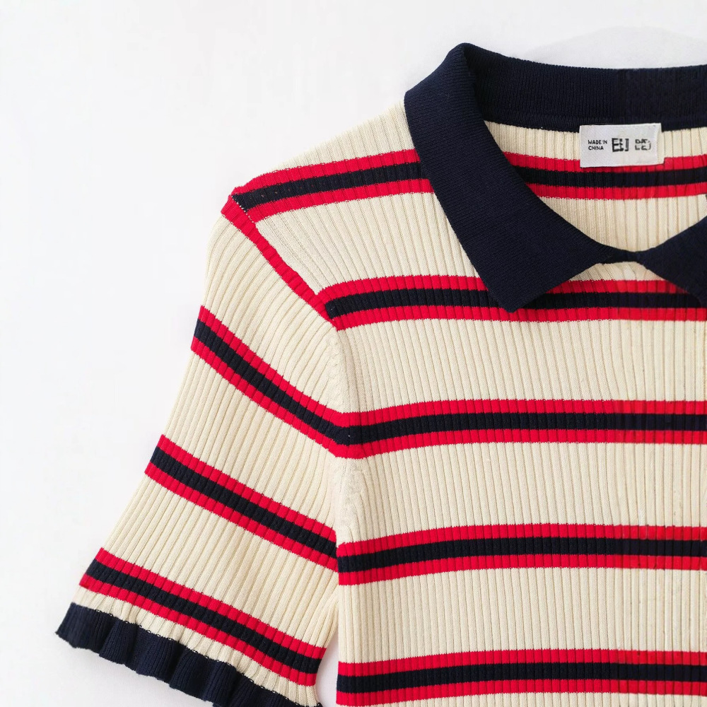 Casual Stripes Straight Knit Cardigan h5Picture4