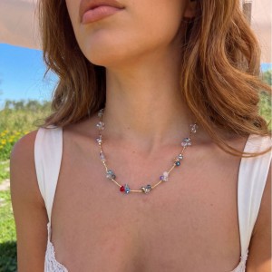Collares De Cuentas De Cristal Color Oro Para Mujer h5 Imagen2