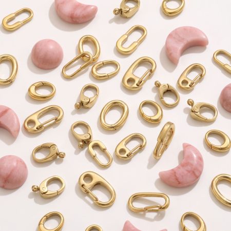 Simple Series Diy Irregular Shape Stainless Steel Waterproof   Gold Color  Links & Connectors 2